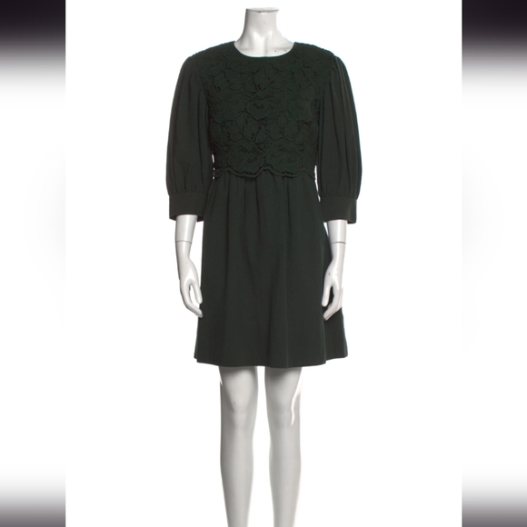 See by Chloe black babydoll dress with lace detailing - Picture 1 of 11